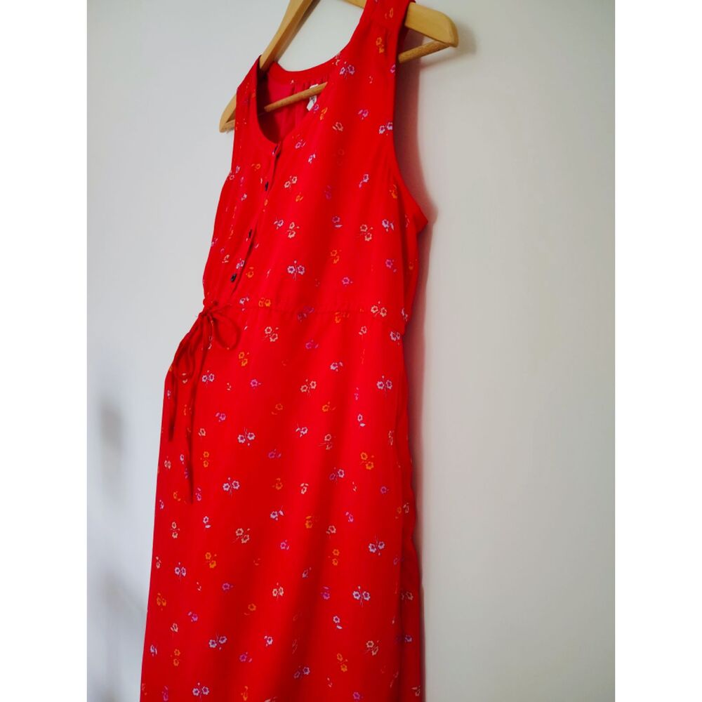 Gap Maternity Floral Babydoll Y2K-Inspired Dress Sleeveless Button Front